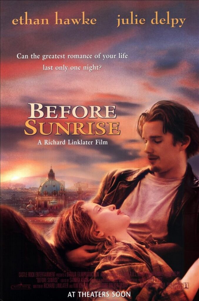This image has an empty alt attribute; its file name is before-sunrise-movie-poster-01-677x1024.jpg
